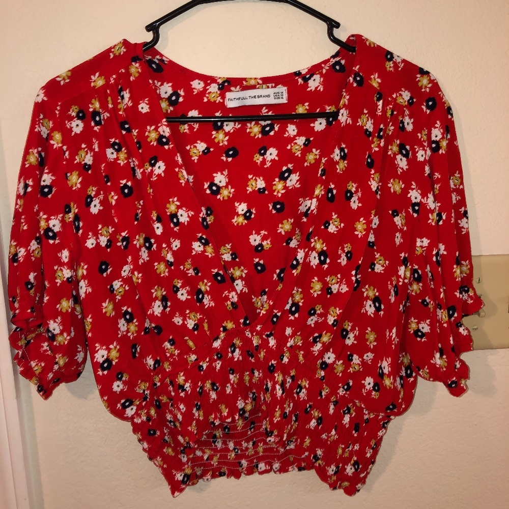 faithful the brand cropped blouse